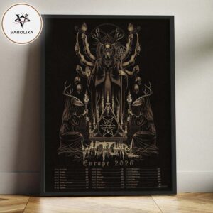 Whitechapel Tour Dates Poster Europe 2026 Hunt Kill Feast Conquer Home Decor Poster Canvas