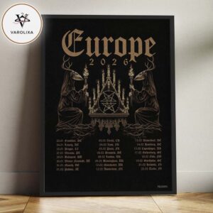 Whitechapel Tour Dates Poster Europe 2026 Occult Candle Pentagram Artwork Home Decor Poster Canvas