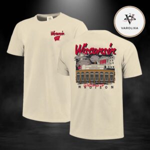 Wisconsin Badgers Image One Comfort Colors Hand-Drawn Campus Stack 2026 Unisex T-Shirt