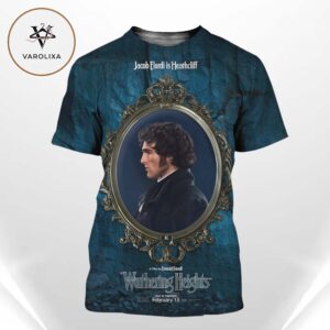 Wuthering Heights Heathcliff Character Portrait Poster Jacob Elordi Gothic Period Film All Over Print Shirt
