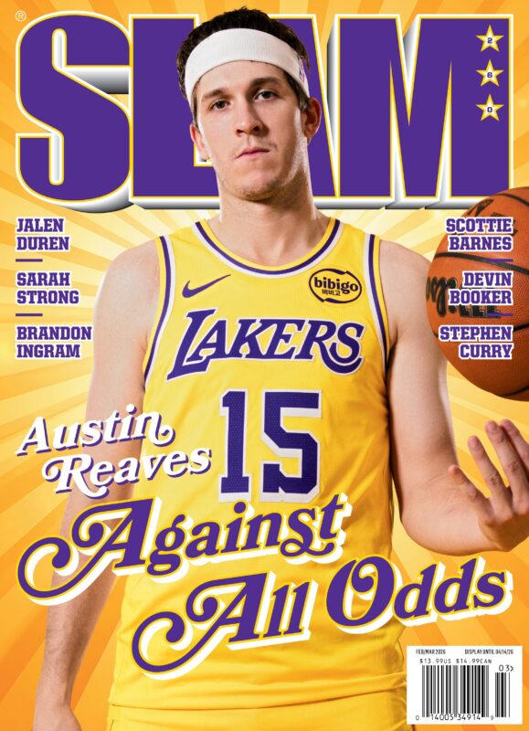 Austin Reaves Los Angeles Lakers Against All Odds SLAM 260 Gold Metal Edition Basketball