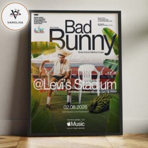 Bad Bunny Super Bowl LX Halftime Show 2026 Levi’s Stadium Home Decor Poster Canvas