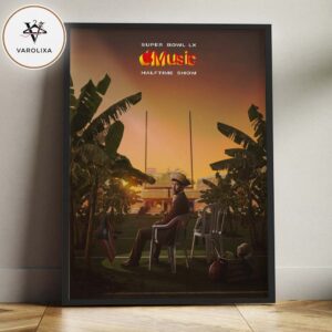 Bad Bunny Super Bowl LX Halftime Show Levi’s Stadium Santa Clara California February 8 2026 Banana Field Scene Artwork Home Decor Poster Canvas