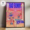 Bad Bunny Super Bowl LX Halftime Show Levi’s Stadium Santa Clara California February 8 2026 Surreal Trophy Collage Artwork Home Decor Poster Canvas