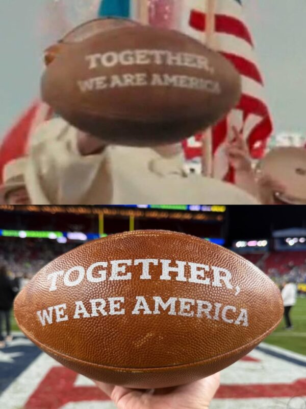 Bad Bunny Super Bowl LX Halftime Show Stadium Field Together We Are America Artwork At Levi’s Stadium In Santa Clara California On February 8 2026