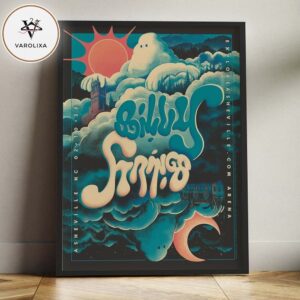 Billy Strings Poster Print At ExploreAsheville.com Arena In Asheville NC On February 10 2026 Psychedelic Cloud Moon Artwork Home Decor Poster Canvas