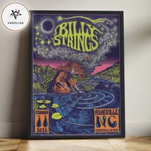 Billy Strings Poster Print At ExploreAsheville.com Arena In Asheville NC On February 11 2026 Cosmic River Night Sky Artwork Home Decor Poster Canvas