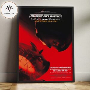 Chase Atlantic Concert Poster At The O2 In London England On February 18 Lost In Heaven Live From The O2 Red Cinematic Artwork Home Decor Poster Canvas