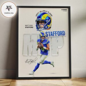 Congrats Matthew Stafford From Los Angeles Rams NFL 2025 MVP Collage Artwork Sports Home Decor Poster Canvas