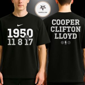 Detroit Pistons 75th Anniversary NBA Pioneers Cleveland Cavaliers Cooper Clifton Lioyd Two Sided Unisex T-Shirt