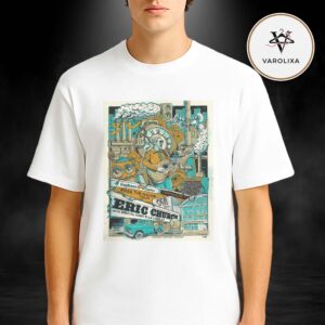 Eric Church Concert Poster At KeyBank Center In Buffalo NY On Feb 13th 2024 Free The Machine Tour Industrial Machine Illustration Unisex T-Shirt