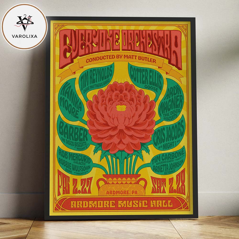 Everyone Orchestra Concert Poster At Ardmore Music Hall In Ardmore PA On February 27 2026 Home Decor Poster Canvas Everyone Orchestra Concert Poster At Ardmore Music Hall In Ardmore PA On February 27 2026 Home Decor Poster Canvas
