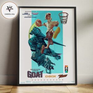 GOAT Animated Basketball Movie Poster You’re Never Too Small To Dream Big February 13 Theatrical Release Home Decor Poster Canvas