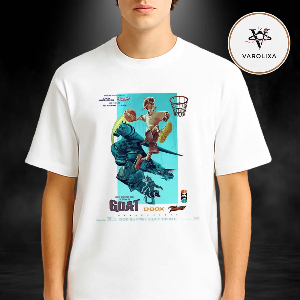 GOAT Animated Basketball Movie Poster You’re Never Too Small To Dream Big February 13 Theatrical Release Unisex T-Shirt GOAT Animated Basketball Movie Poster You’re Never Too Small To Dream Big February 13 Theatrical Release Unisex T-Shirt