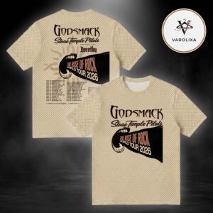 Godsmack The Rise Of Rock World Tour 2026 With Stone Temple Pilots And Dorothy Full Tour Dates All Over Print Shirt