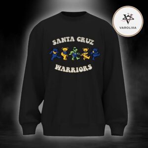 Grateful Dead x Santa Cruz Warriors Merchandise Dancing Bears & Mav’Riks Crewneck Sweatshirt