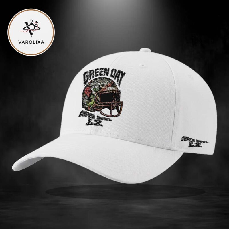 Green Day Super Bowl LX Concept Hat At NFL Halftime Show Appearance At Levi’s Stadium On February 8 2026 Classic Cap Hat Snapback