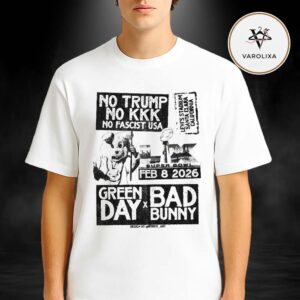Green Day x Bad Bunny Concert Poster At Super Bowl Stadium In United States On February 8 2026 Unisex T-Shirt