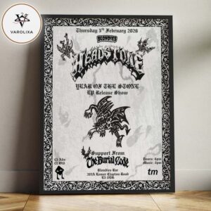 Headstone Year Of The Stone EP Release Show 2026 Home Decor Poster Canvas