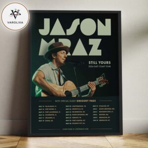 Jason Mraz Live Concert Poster At Multiple Venues On East Coast In United States On 2026 Poster Canvas