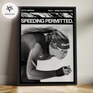Jutta Leerdam Team Netherlands Olympic Games Speed Skating 1000m Gold Medal Home Decor Poster Canvas