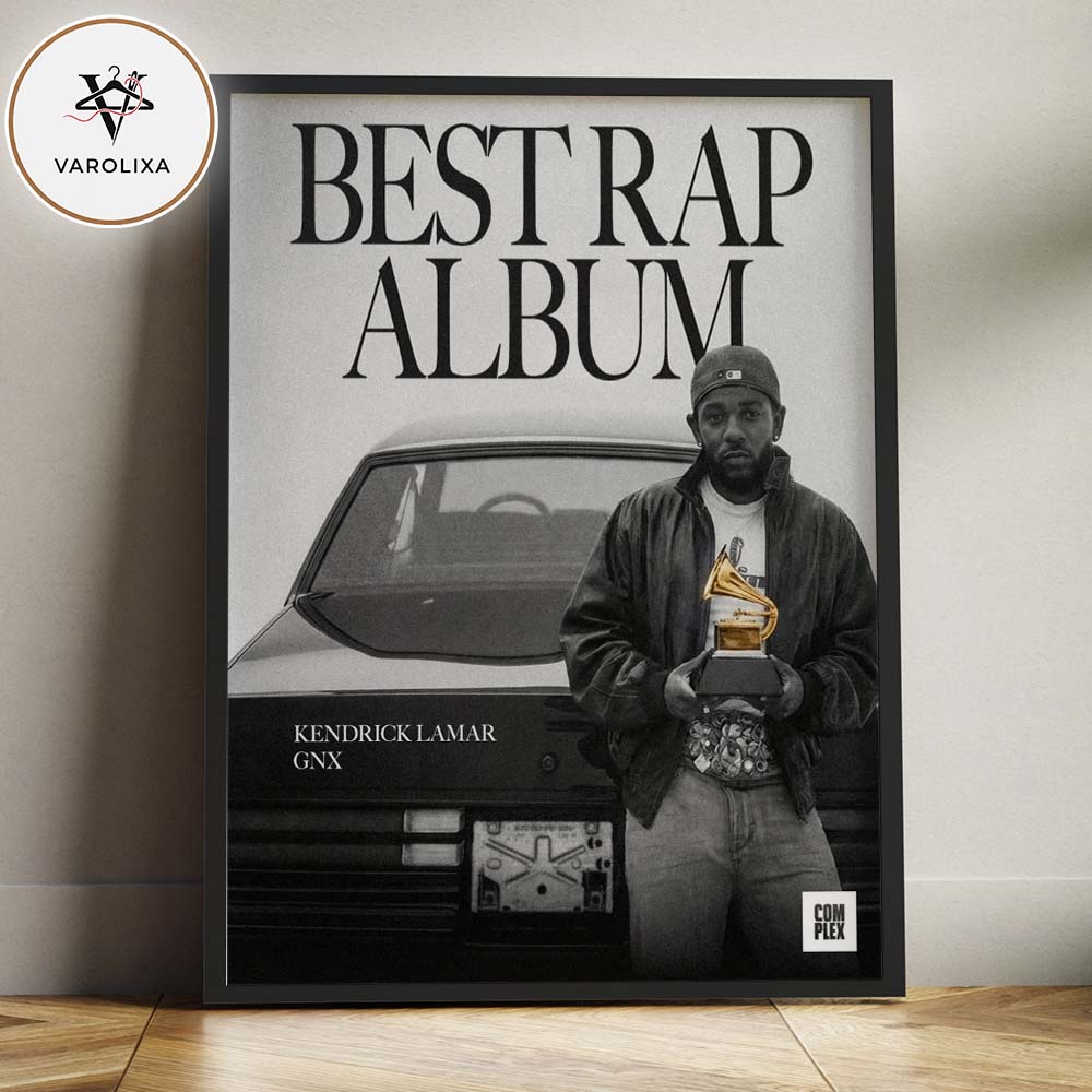 Kendrick Lamar Wins Best Rap Album GNX Grammy Awards 2026 Home Decor Poster Canvas Kendrick Lamar Wins Best Rap Album GNX Grammy Awards 2026 Home Decor Poster Canvas
