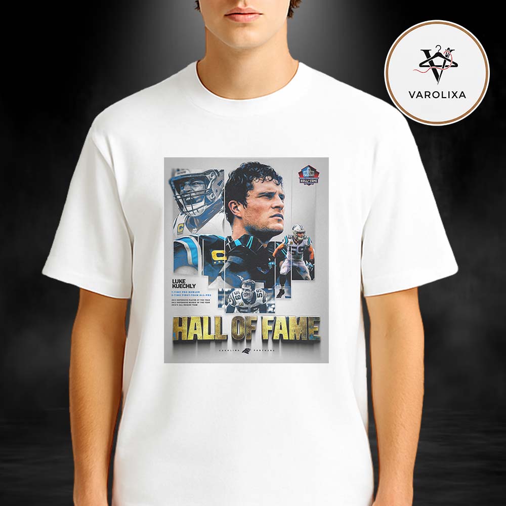 Luke Kuechly Carolina Panthers NFL Hall of Fame Legacy Defensive Icon Unisex T-Shirt Luke Kuechly Carolina Panthers NFL Hall of Fame Legacy Defensive Icon Unisex T-Shirt