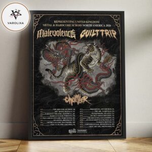 Malevolence Guilt Trip Live Concert Poster At Multiple Venues In North America On 2026 Tour Home Decor Poster Canvas