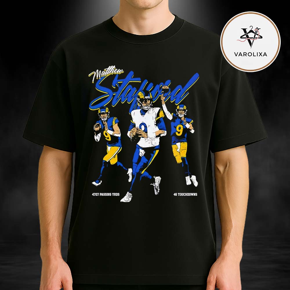 Matthew Stafford Los Angeles Rams Football NFL MVP 2025-2026 Unisex T-Shirt Matthew Stafford Los Angeles Rams Football NFL MVP 2025-2026 Unisex T-Shirt
