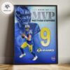 Matthew Stafford Los Angeles Rams NFL 2025 MVP Award Framed Sports Memorabilia Home Decor Poster Canvas