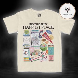 Meet Me At The Happiest Place 2026 Disney Parks Main Street Park Hop Unisex T-Shirt