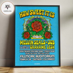 Melvin Seals & JGB Concert Poster At Fillmore Auditorium In Denver CO On March 28 2026 Home Decor Poster Canvas