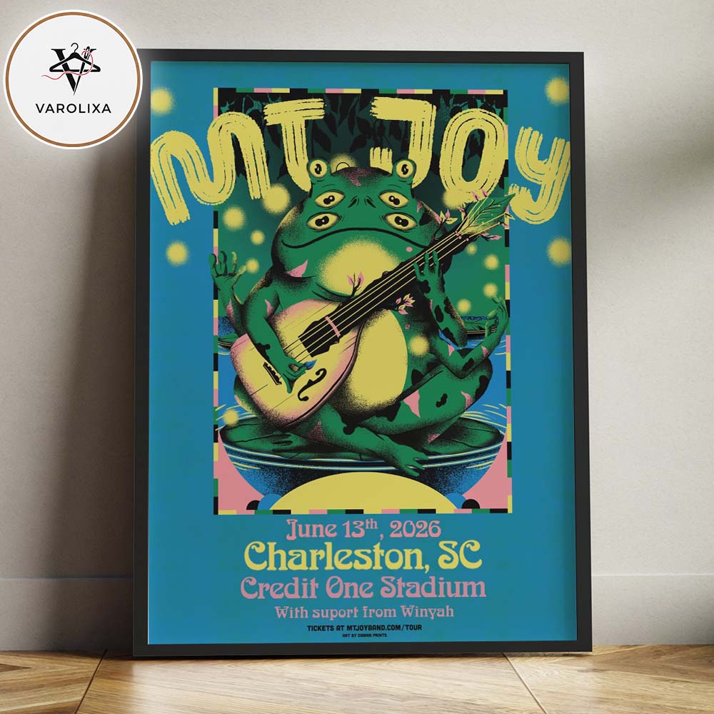 Mt. Joy Concert Poster At Credit One Stadium In Charleston SC On June 13 2026 Frog Illustration Artwork Home Decor Poster Canvas Mt. Joy Concert Poster At Credit One Stadium In Charleston SC On June 13 2026 Frog Illustration Artwork Home Decor Poster Canvas