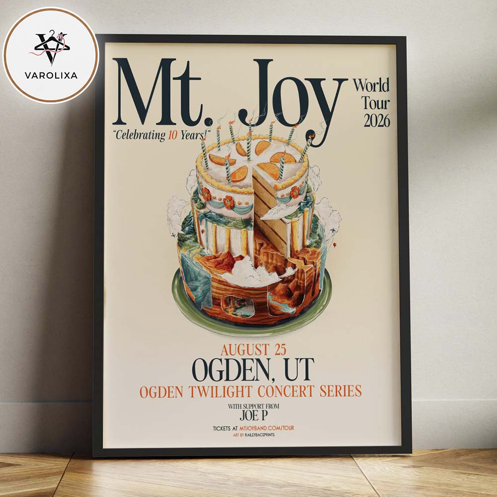 Mt. Joy Concert Poster At Ogden Twilight Concert Series In Ogden UT On August 25 2026 Celebration Cake Artwork Home Decor Poster Canvas Mt. Joy Concert Poster At Ogden Twilight Concert Series In Ogden UT On August 25 2026 Celebration Cake Artwork Home Decor Poster Canvas