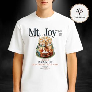 Mt. Joy Concert Poster At Ogden Twilight Concert Series In Ogden UT On August 25 2026 Celebration Cake Artwork Unisex T-Shirt