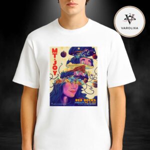 Mt. Joy Concert Poster At Red Rocks In Morrison CO On Aug 13 2026 Psychedelic Cosmic Head Artwork Unisex T-Shirt