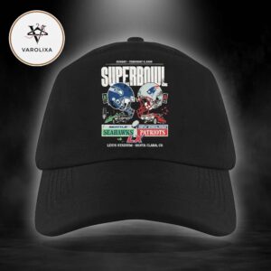 New England Patriots Vs. Seattle Seahawks Super Bowl LX Matchup Helmet On February 8 2026 Classic Cap Hat Snapback