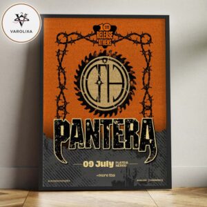 Pantera Live Concert Poster At Plateia Nerou In Athens Greece On July 9 2026 Heavy Metal Anniversary Tour Artwork Home Decor Poster Canvas