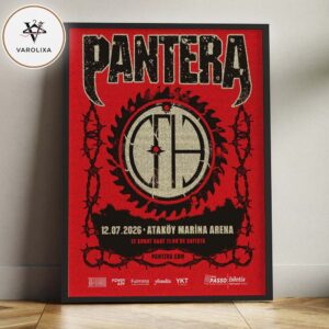 Pantera Poster At Ataköy Marina Arena In Istanbul Turkey On July 12 2026 2026 Tour Artwork Home Decor Poster Canvas