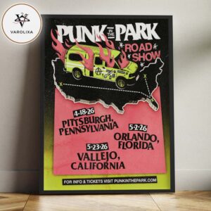 Punk In The Park Festival Poster At Multiple Venues In United States On April 2026 Home Decor Poster Canvas