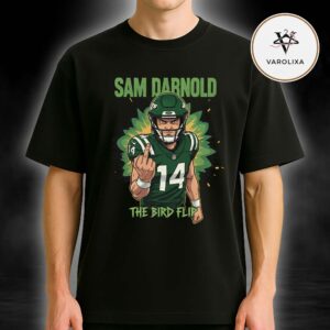 Sam Darnold The Bird Flip Shirt Flipping The Bird Graphic Unisex T-Shirt