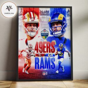 San Francisco 49ers vs Los Angeles Rams NFL 2026 Melbourne Game International Match Home Decor Poster Canvas