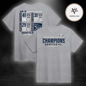 Seattle Seahawks Fanatics Super Bowl LX Champions Counting Points Score Two Sides Unisex T-Shirt
