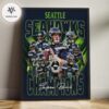 Seattle Seahawks NFL Super Bowl LX 2026 Champions Team Victory Home Decor Poster Canvas