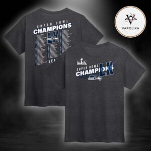 Seattle Seahawks Super Bowl LX Champions 2025-2026 NFL Best Teammates Roster Washed Tee