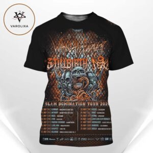 Slaughter To Prevail Live Concert Poster At Multiple Venues In Europe On May 2026 Slam Domination Tour Skull Horror Artwork All Over Print Shirt