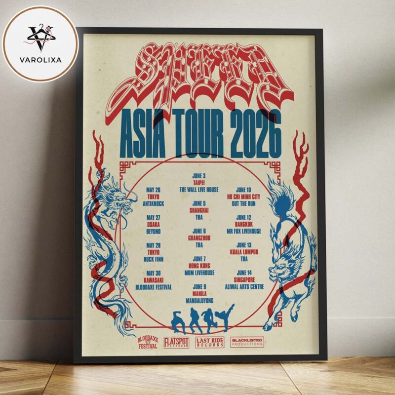 Speed Tour Dates Poster Asia Tour Across Asia May And June 2026 Home Decor Poster Canvas