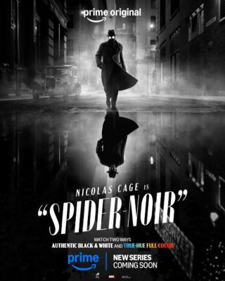 Spider Noir Prime Original Series Poster Authentic Black And White Version 2026