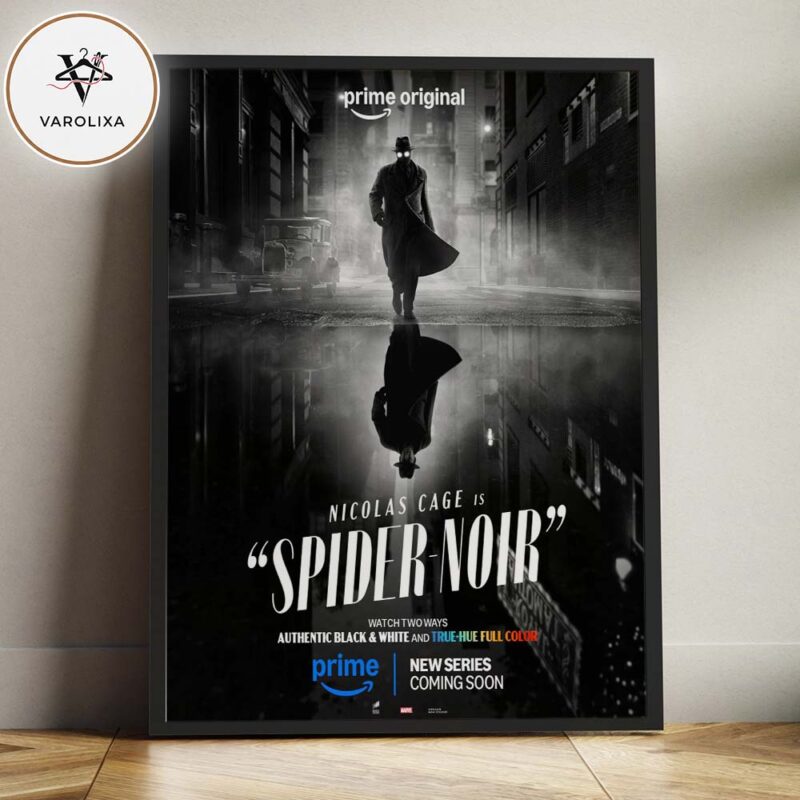 Spider Noir Prime Original Series Poster Authentic Black And White Version 2026 Home Decor Poster Canvas