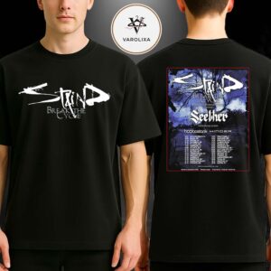 Staind Break The Cycle 25th Anniversary Tour 2024 Seether Hoobastank Hinder Full Tour Dates Two Sides Unisex T-Shirt